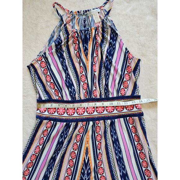 London Times Women's Multicolored Maxi Dress Size 8 Colorful Artsy - Picture 8 of 9